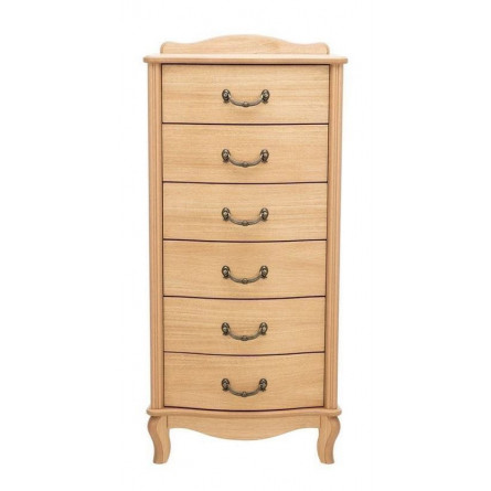 Комод "Джульетта" узкий 6 ящ. (светлый дуб) Вис
