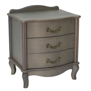 Тумбочка прикроватная "Джульетта" 3 ящ. (серый ясень) Вис