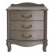 Тумбочка прикроватная "Джульетта" 3 ящ. (серый ясень) Вис