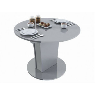 Стол раскладной "TURIN"круглый (Серый/Глянец)