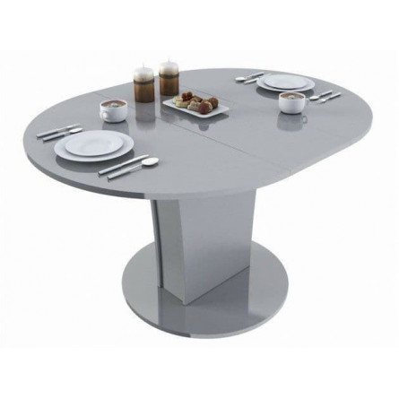 Стол раскладной "TURIN"круглый (Серый/Глянец)