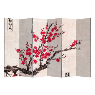 Ширма 1127-6 "Ветка Сакуры" (6 панели)