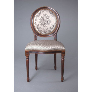 Стул "Милорд-15" (Темный орех+патина / ткань Luiza Mocco)