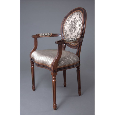 Кресло "Милорд-15" (Темный орех+патина /ткань...