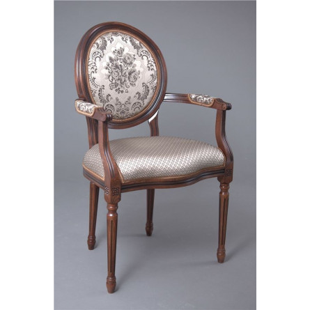 Кресло "Милорд-15" (Темный орех+патина /ткань...