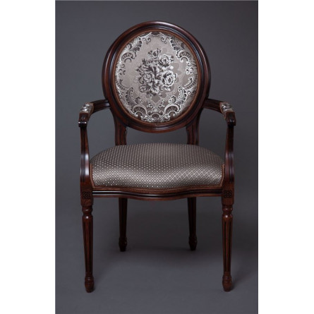 Кресло "Милорд-15" (Темный орех+патина /ткань...