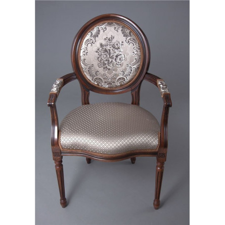 Кресло "Милорд-15" (Темный орех+патина /ткань...