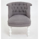 Кресло Бархат (эмаль белая / RS15 - серый)