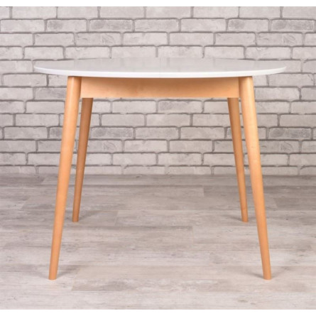 Стол Алиса-1000 (белый/натуральный) раздвижной