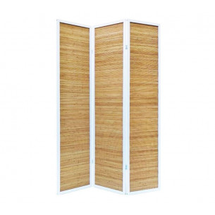 Ширма 1010-3 (каркас-белый/бамбук-коньяк)