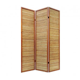 Ширма 1010-3 (каркас-орех/бамбук-коньяк)