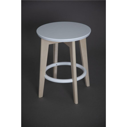 Табурет Рэй 450 (Белая Эмаль/Беленый дуб)