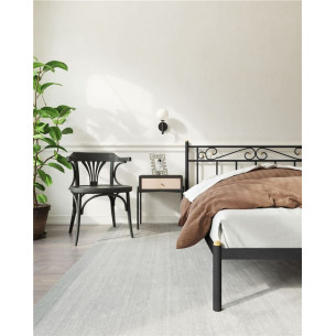 Кровать "Франческа" без изножья (140х200/ноги металл/цвет Черный)