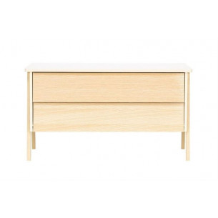 Комод "Сканди" 2 ящ. (Натуральное дерево/дуб шампань)