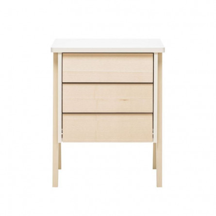 Тумбочка "Сканди" 3 ящ. (Натуральное дерево/дуб...