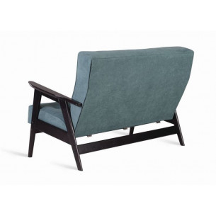 Диван двухместный РЕТРО (венге / RS 29 - бирюзовый) купить в Москве - интернет магазин IKEzakaz.ru