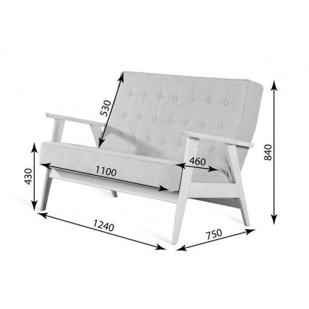 Диван двухместный РЕТРО (венге / RS 29 -...