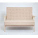Диван двухместный РЕТРО (беленый дуб / RS3 - бежевый)