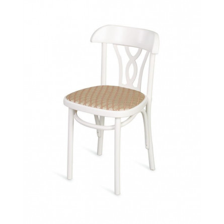 Стул "Астра Восьмерка" мягкий (белая эмаль/ткань)