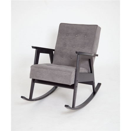 Кресло-качалка РЕТРО (венге / RS 15 - темно-серый)