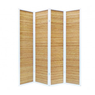 Ширма 1010-4 (каркас-белый/бамбук-коньяк)