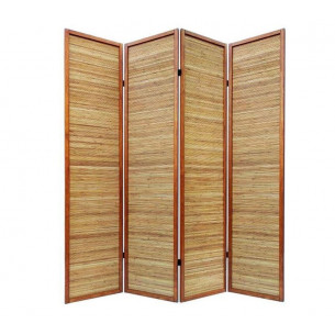 Ширма 1010-4 (каркас-орех/бамбук-коньяк)