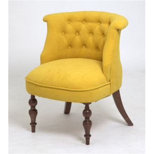 Кресло Бархат (темный тон / G07- желтый)