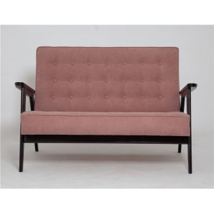 Диван двухместный РЕТРО (венге / RS 12 - розовый)