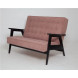 Диван двухместный РЕТРО (венге / RS 12 - розовый)