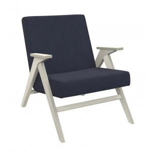 Кресло "Вест" (Дуб шампань/ ткань Verona Denim Blue, кант...