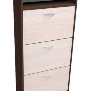 Обувница Приветливая- 1/ЛДСП/22*60*123/Венге темный/Венге светлый/