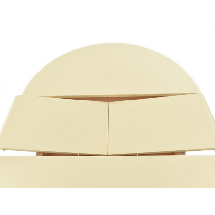 Стол Фабрицио 1 D100/Береза, шпон/100(130)*100*75/Тон 10 Слоновая кость/Слоновая кость/