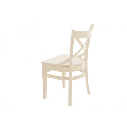 Стул Соло Венский жёсткий/Массив березы Тон 10, RAL 1015 Слоновая кость/Слоновая кость