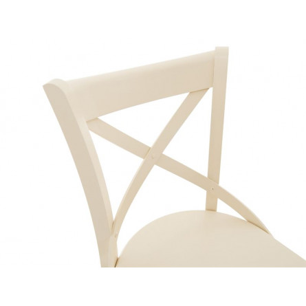 Стул Соло Венский жёсткий/Массив березы Тон 10, RAL 1015 Слоновая кость/Слоновая кость