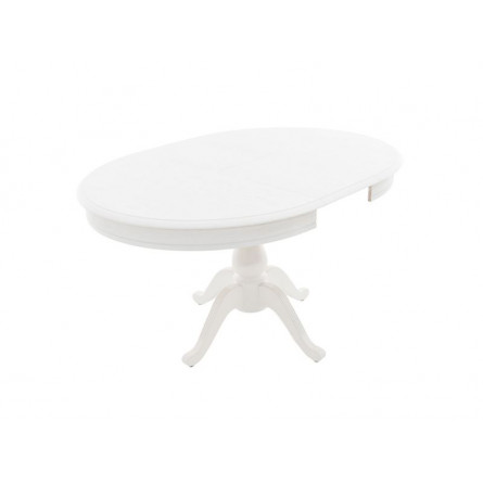 Стол Фабрицио D100/Береза, шпон/100(130)*100*75/Тон 9 Эмаль белая/Эмаль белая/