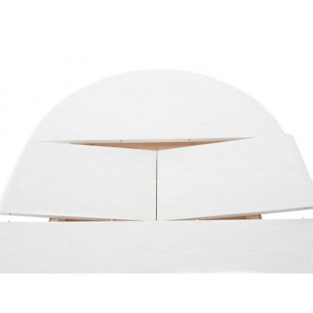 Стол Фабрицио D100/Береза, шпон/100(130)*100*75/Тон 9 Эмаль белая/Эмаль белая/