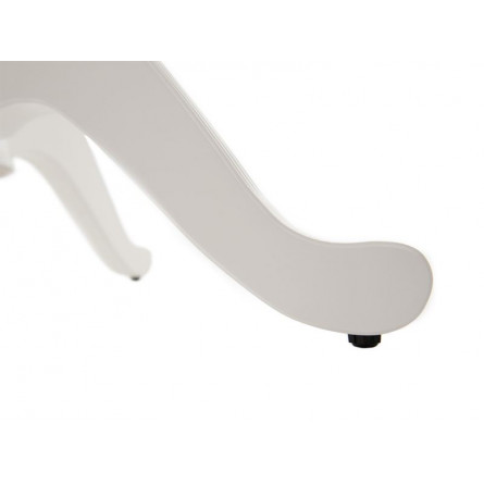 Стол Фабрицио D100/Береза, шпон/100(130)*100*75/Тон 9 Эмаль белая/Эмаль белая/