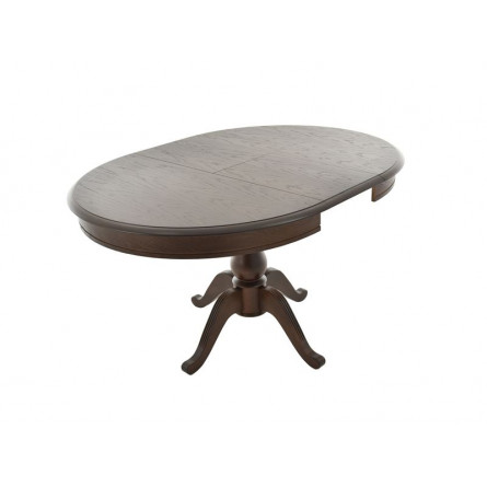 Стол Фабрицио D100/Береза, шпон/100(130)*100*75/Тон 7 Орех темный/Орех темный/