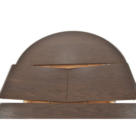 Стол Фабрицио D100/Береза, шпон/100(130)*100*75/Тон 7 Орех темный/Орех темный/