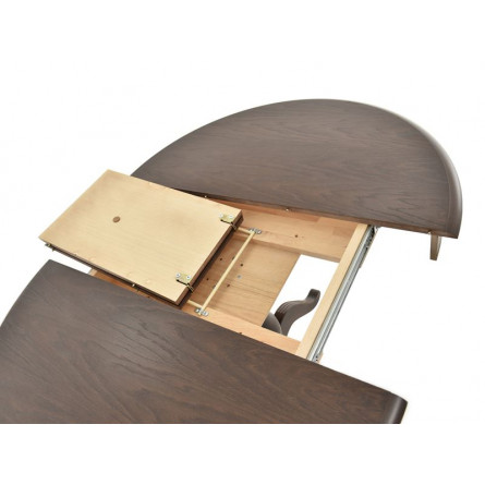 Стол Фабрицио D100/Береза, шпон/100(130)*100*75/Тон 7 Орех темный/Орех темный/