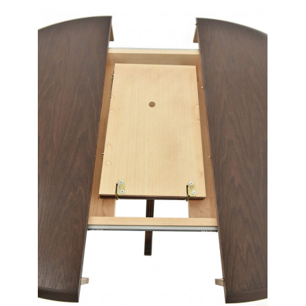 Стол Фабрицио D100/Береза, шпон/100(130)*100*75/Тон 7 Орех темный/Орех темный/