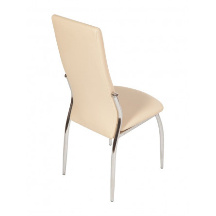Стул Мартини 2/Металл Хром/ЭкокожаАврора крем