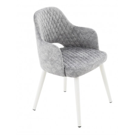 Стул Абсент/Металл Белый муар/ТканьДиджитал силвер