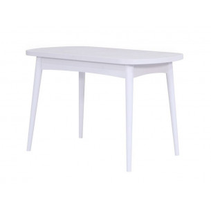 Стол Ялта 1/ЛДСП/110(142)*70*75/Белый/Анкор светлый/опоры