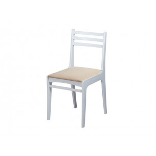 Стул Грис (С08)/Массив березы Эмаль белая/ТканьАполло беж