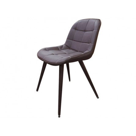 Стул Прованс 2/Металл Черный муар/ЭкокожаНитро браун