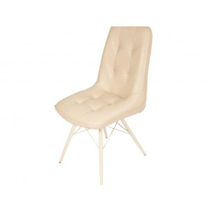 Стул Бордо 3/Металл Молочный Паук/ЭкокожаАврора крем