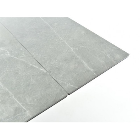 Стол Мальта /Керамогранит/140(204)*90*75/Черный матовый Муар/Bayona grey /