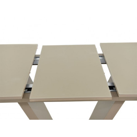 Стол Фоджа/Дерево, Стекло/140(190)*90*75/Капучино/Капучино/