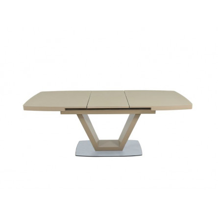 Стол Фоджа/Дерево, Стекло/140(190)*90*75/Капучино/Капучино/